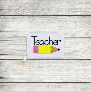 Teacher Pencil Feltie Digital Embroidery Design File