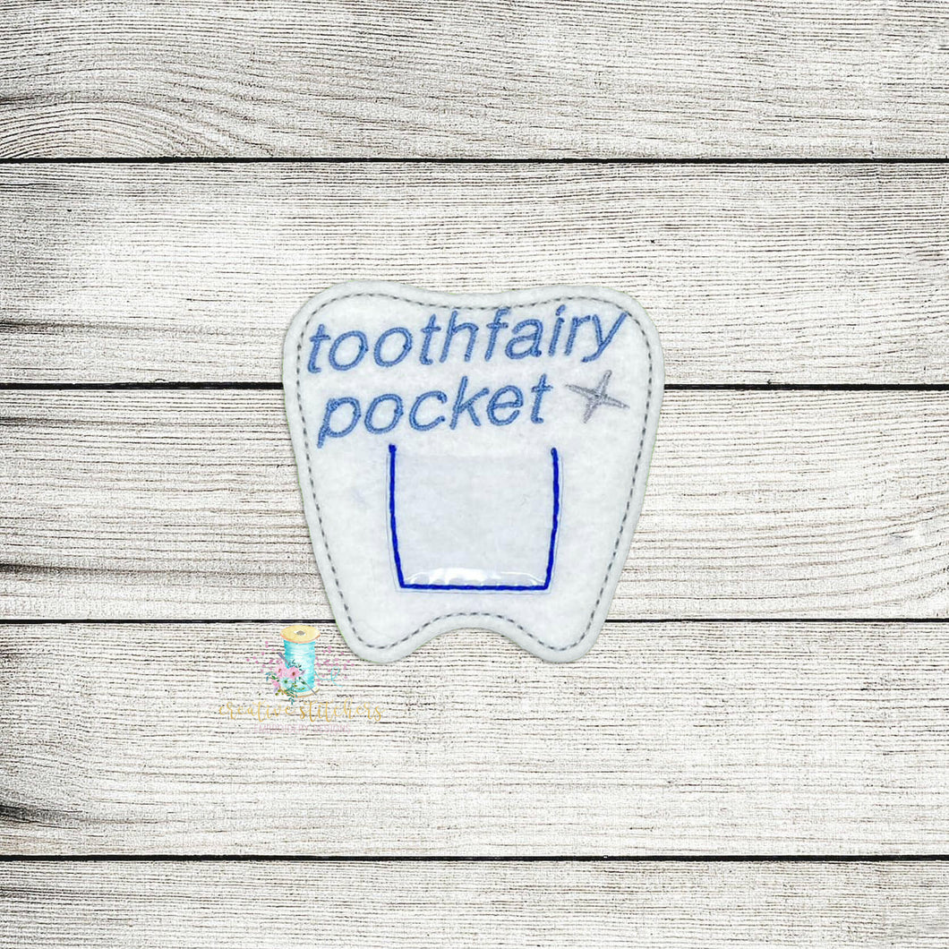 Tooth Fairy Pocket Digital Embroidery Design File