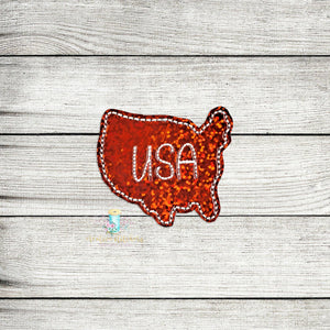 USA Map Feltie Digital Embroidery Design File