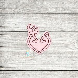 Deer Outline Feltie Digital Embroidery Design File