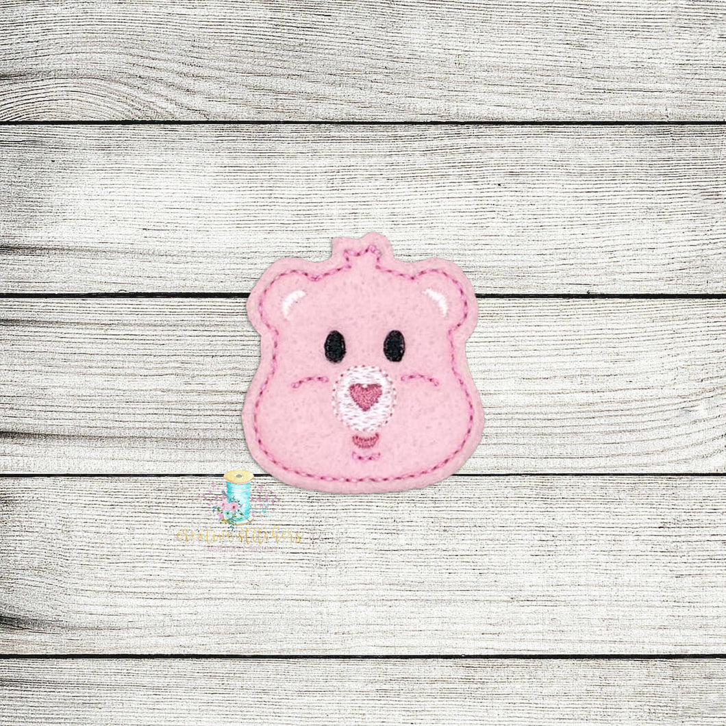 Caring Bear Head Feltie Digital Embroidery Design File