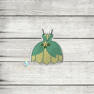 Frog Dress Fill Feltie Digital Embroidery Design File