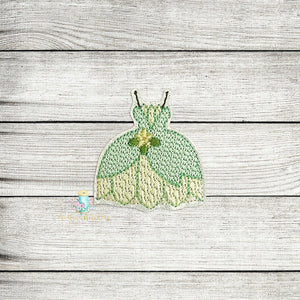 Frog Dress 2 Feltie Digital Embroidery Design File