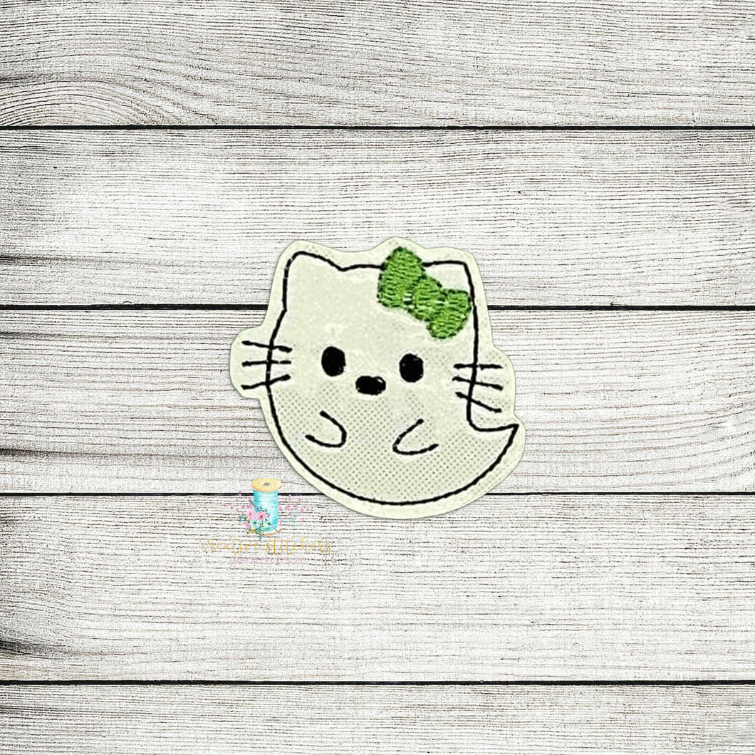 Ghost Kitty Feltie Digital Embroidery Design File