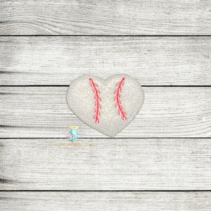 Heart Softball Feltie Digital Embroidery Design File