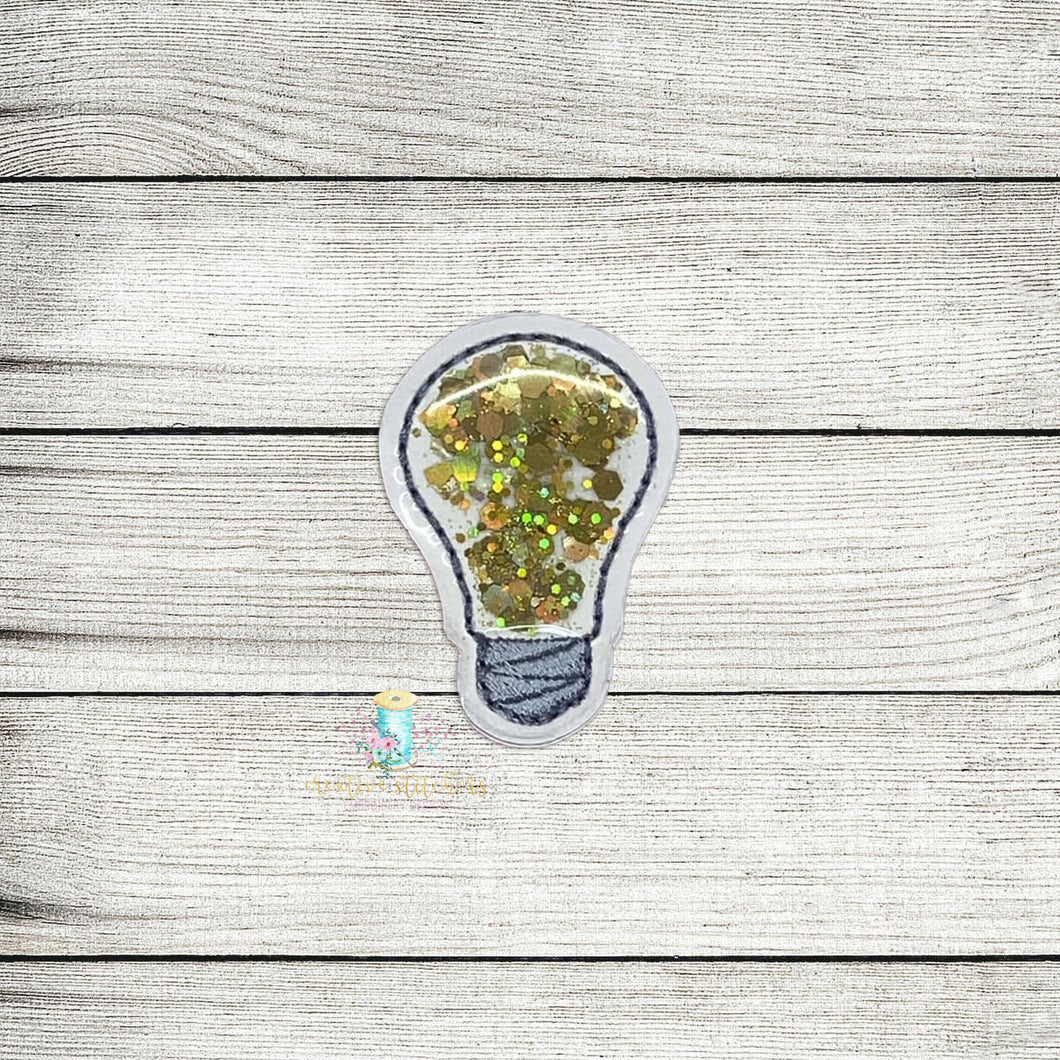 Light Bulb Shaker Feltie Digital Embroidery Design File