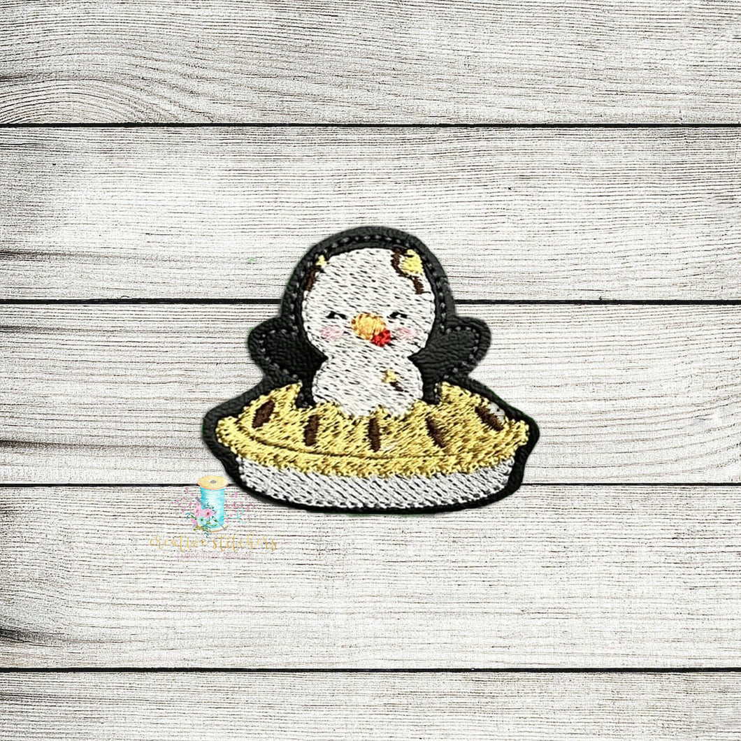 Penguin Pie Feltie Digital Embroidery Design File