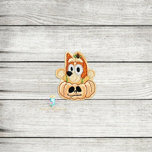 Pumpkin Dog Bingo Feltie Digital Embroidery Design File