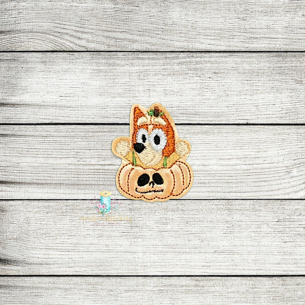 Pumpkin Dog Bingo Feltie Digital Embroidery Design File
