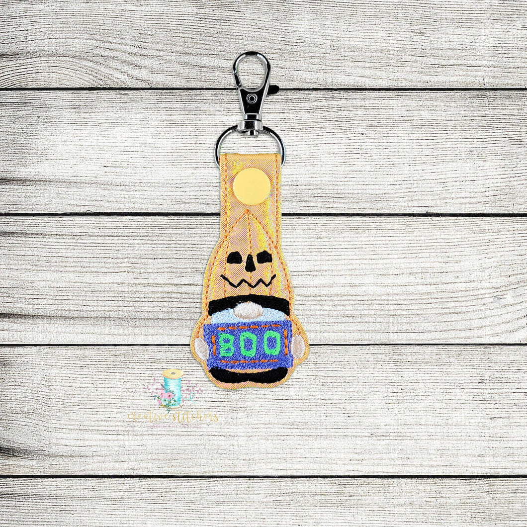 Pumpkin Gnome Keyfob Digital Embroidery Design File