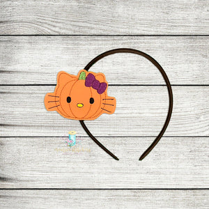 Pumpkin Kitty Slider Digital Embroidery Design File