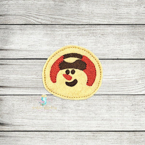 Snowman Cookie Feltie Digital Embroidery Design File