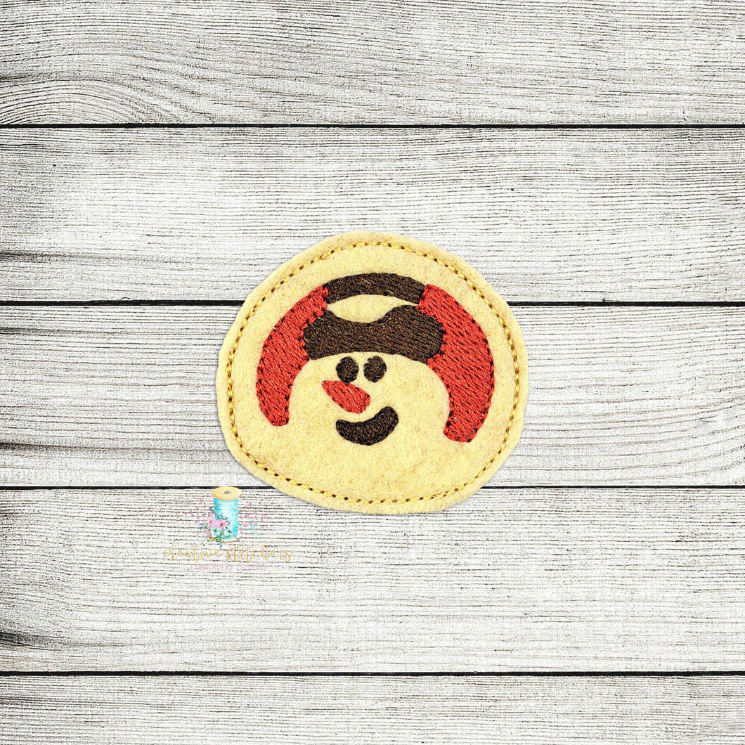 Snowman Cookie Feltie Digital Embroidery Design File