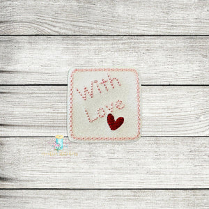 With Love Feltie Digital Embroidery Design File