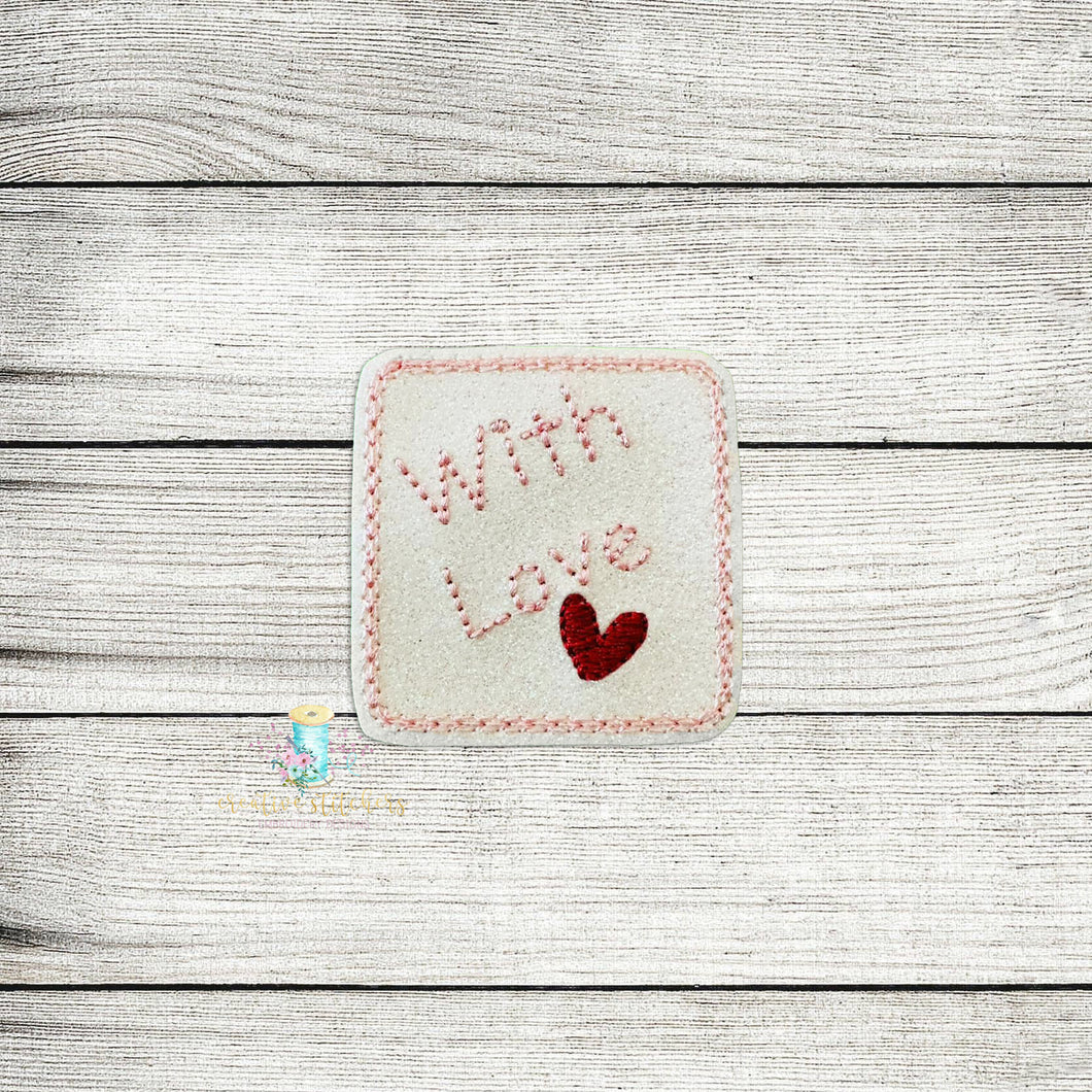 With Love Feltie Digital Embroidery Design File