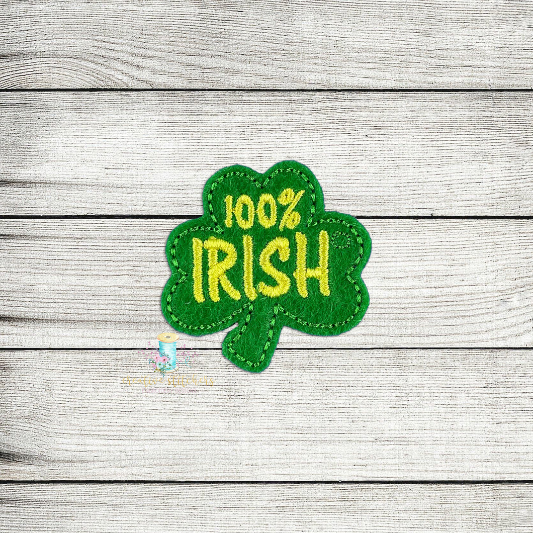 100% Irish Feltie Digital Embroidery Design File