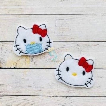 Kitty with Mask Digital Embroidery Design File Patch