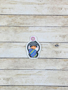 Easter Penguin Zipper Pull Embroidery Design File PP