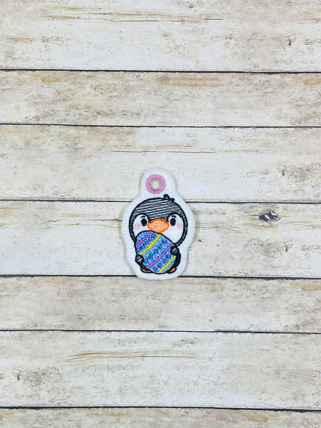 Easter Penguin Zipper Pull Embroidery Design File PP