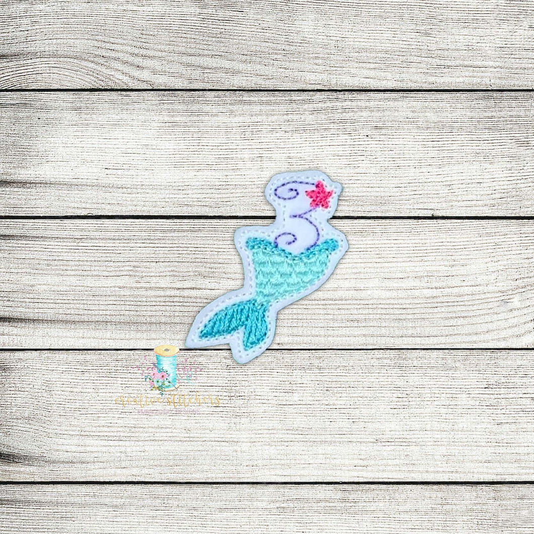 Mermaid Number 3 Digital Embroidery Design File