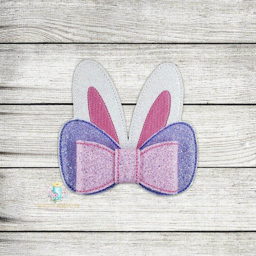 3D Bunny Bow  Digital Embroidery Design File