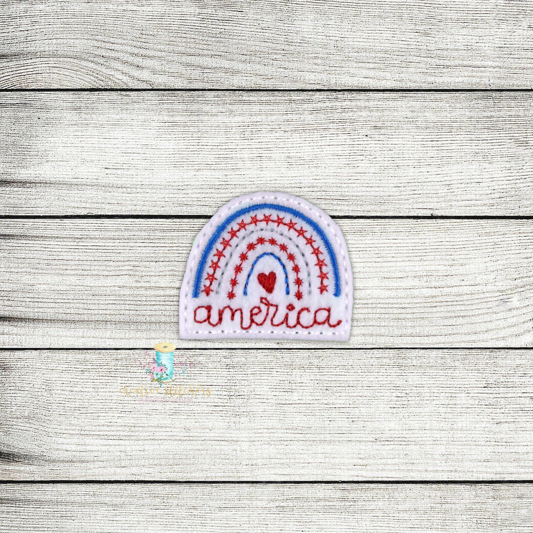 America Rainbow Digital Embroidery Design File