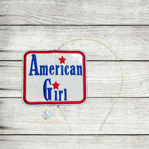 American Girl Slider Digital Embroidery Design File