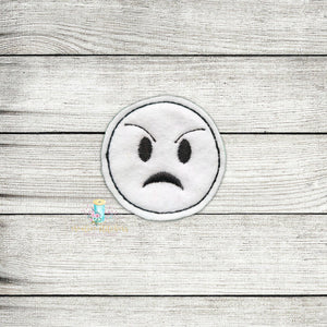 Angry Face Emoji Digital Embroidery Design File