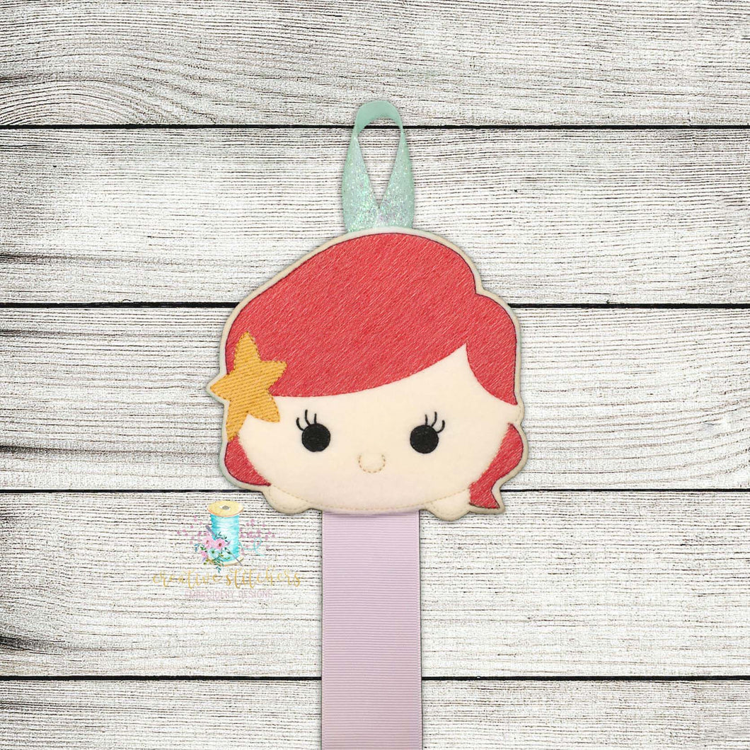 Tsum Tsum Mermaid Bow Holder Digital Embroidery Design File