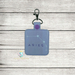 Aries Zodiac Fob Digital Embroidery Design File PP