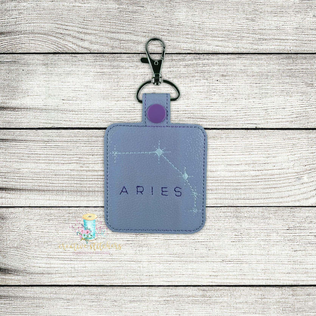 Aries Zodiac Fob Digital Embroidery Design File PP