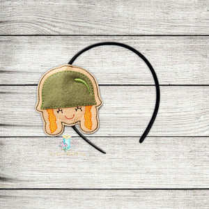 Military Girl Slider Digital Embroidery Design File