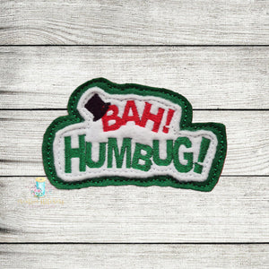 Bah Humbug Slider Digital Embroidery Design File