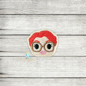 Barb Stranger Face Feltie Digital Embroidery Design File