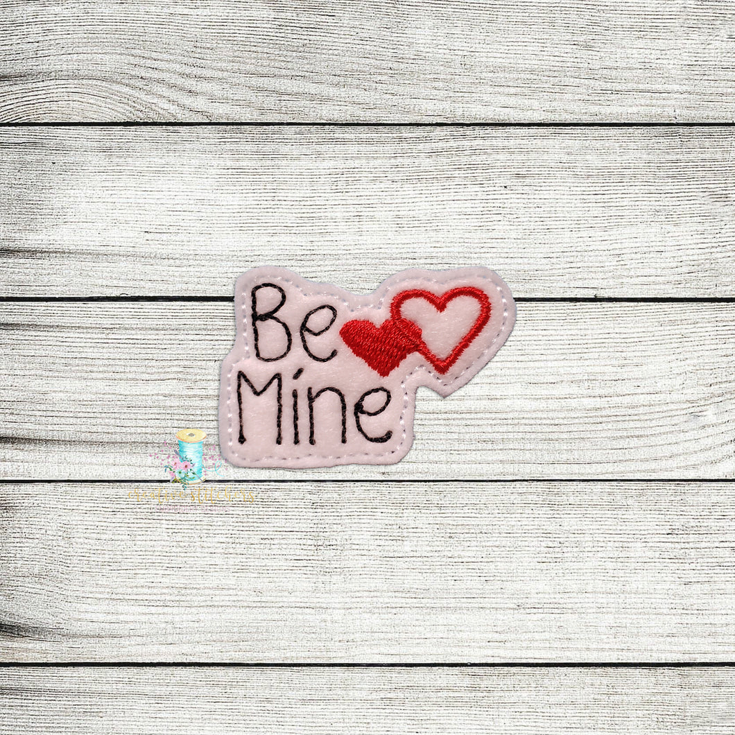 Be Mine Twin Heart Feltie Digital Embroidery Design File