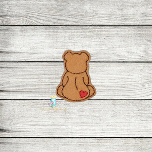 Bear Heart Feltie Digital Embroidery Design File