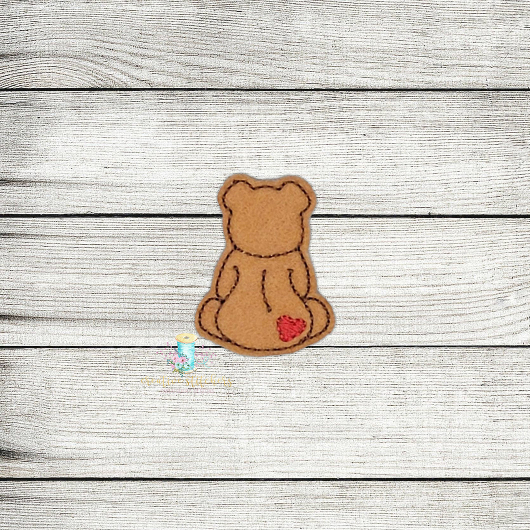 Bear Heart Feltie Digital Embroidery Design File