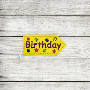 Birthday Feltie Digital Embroidery Design File