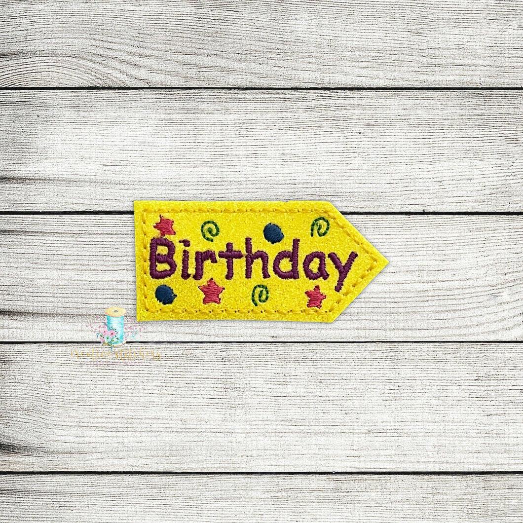 Birthday Feltie Digital Embroidery Design File