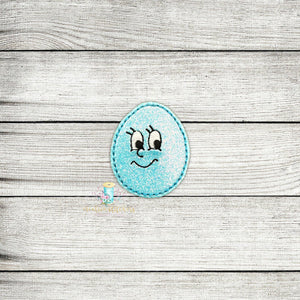 Blue Easter Egg Feltie Digital Embroidery Design File