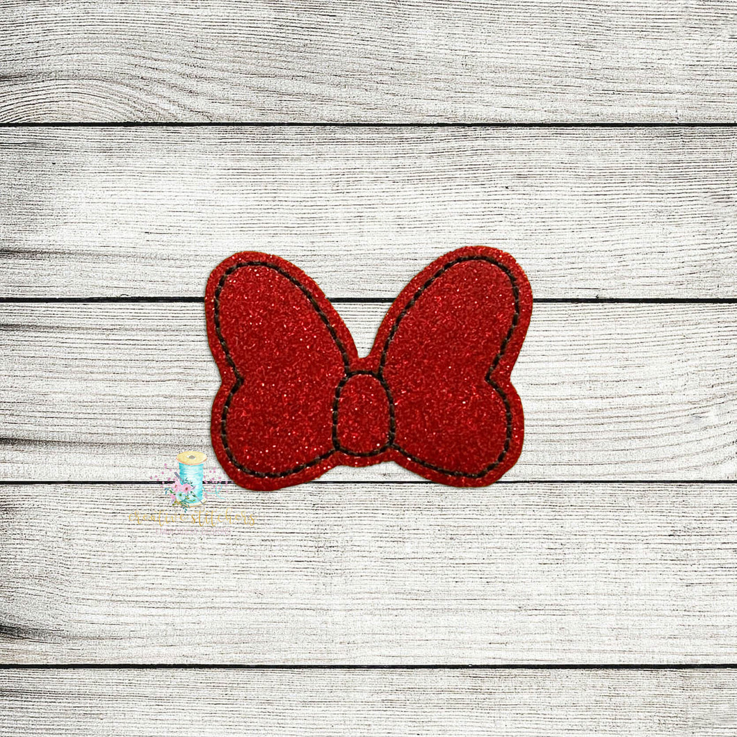 Bow Plain Feltie Digital Embroidery Design File