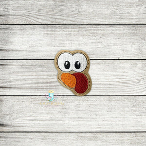 Boy Turkey Head Feltie Digital Embroidery Design File