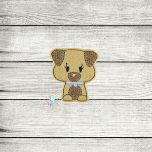 Bulldog Puppy Feltie Digital Embroidery Design File