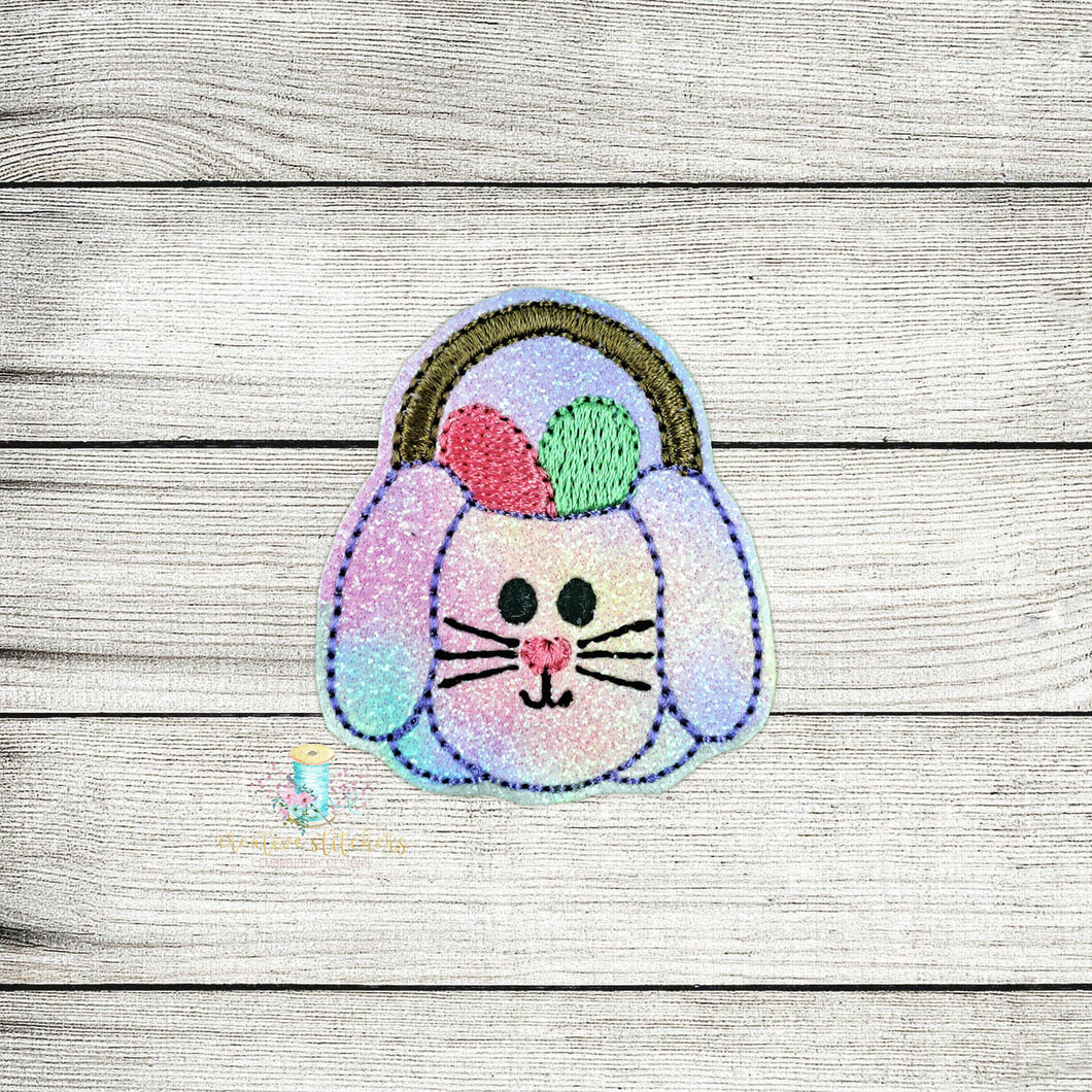 Bunny Basket Feltie Digital Embroidery Design File