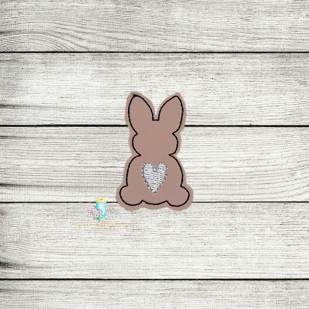 Bunny Butt Heart Feltie Digital Embroidery Design File