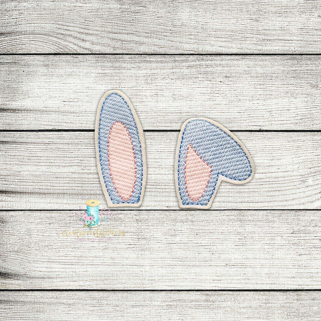 Bunny Ear Digital Embroidery Design File PP