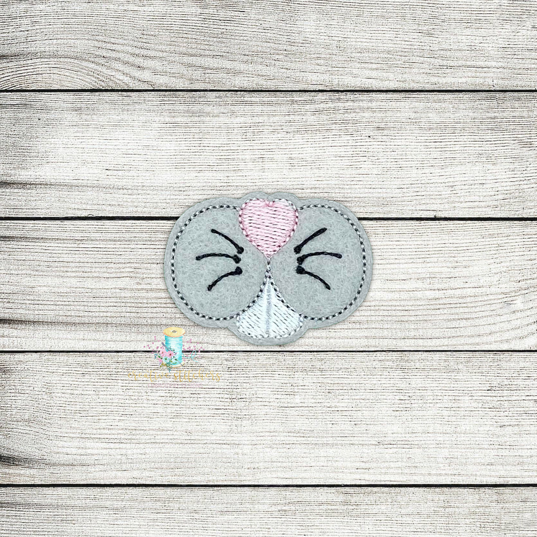 Bunny Face Feltie Digital Embroidery Design File