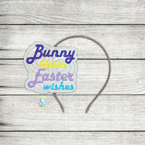 Bunny Kisses Easter Wishes Slider Digital Embroidery Design File