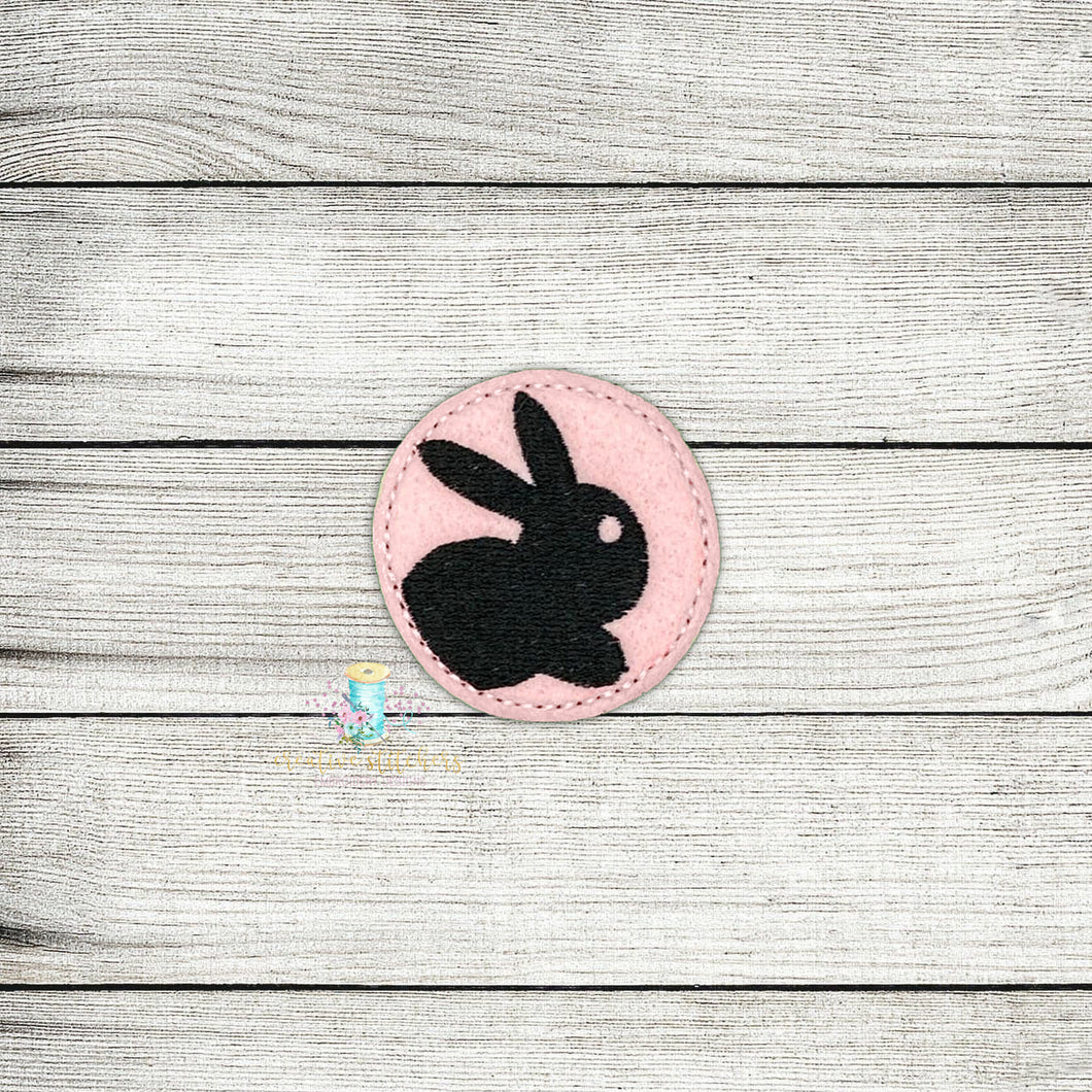 Bunny Silhouette Feltie Digital Embroidery Design File