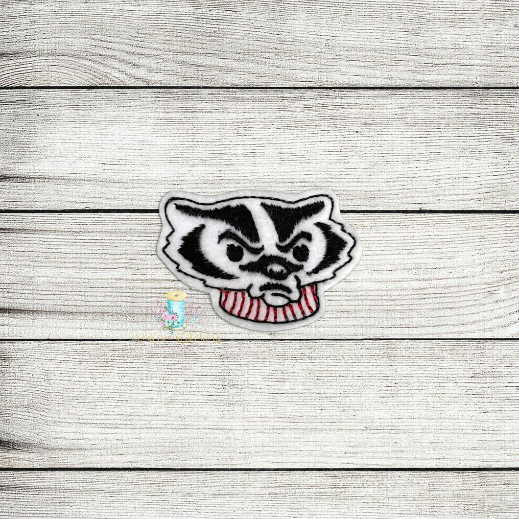 Badger Head Feltie Digital Embroidery Design File